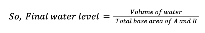 Formula - Transfer of Water to Equal Water level